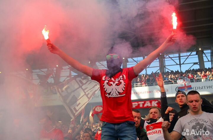 Факел болельщика огневой (синий,красный)