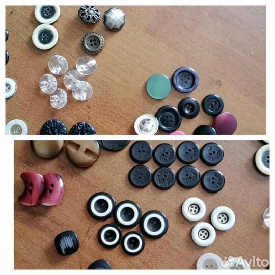 Пуговицы разные много
