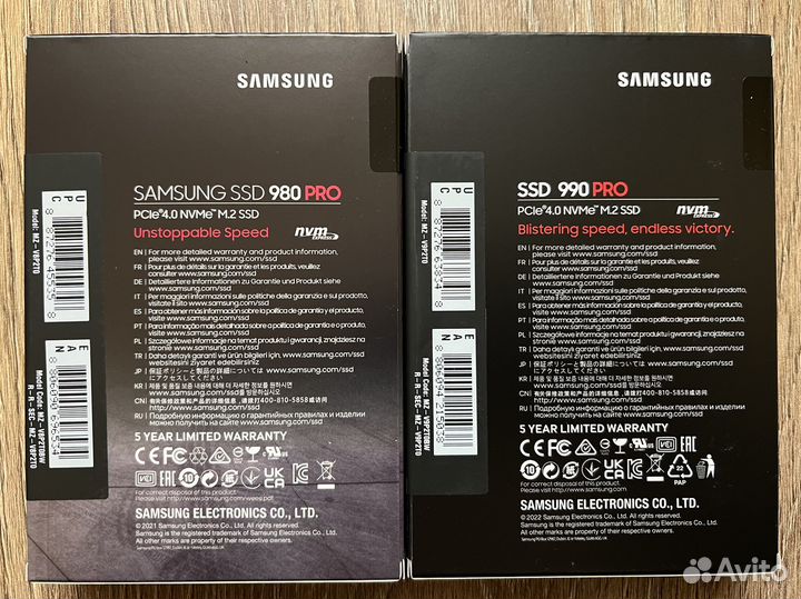 Новые SSD Samsung 980Pro/990Pro 2Tb Оригинал