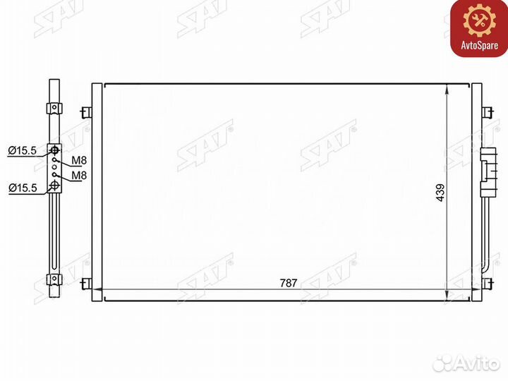 Радиатор кондиционера Dodge Caravan 00-07