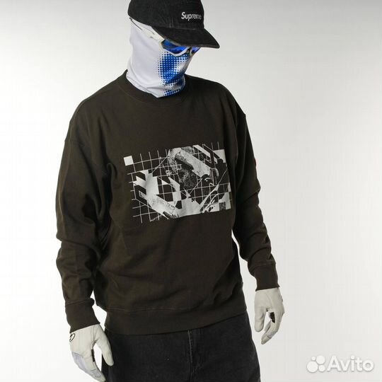 Свитшот Cav Empt темно коричневый оверсайз