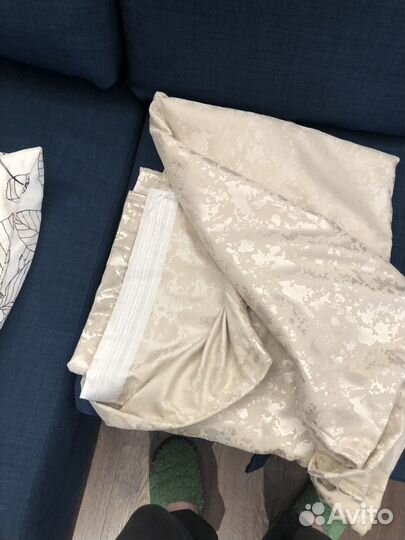 Шторы бежево золотистый