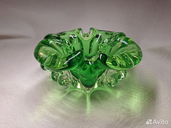 Винтажная вазочка Богемское стекло
