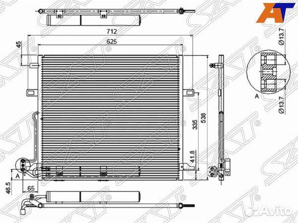 Радиатор кондиционера mercedes GL-class, mercedes