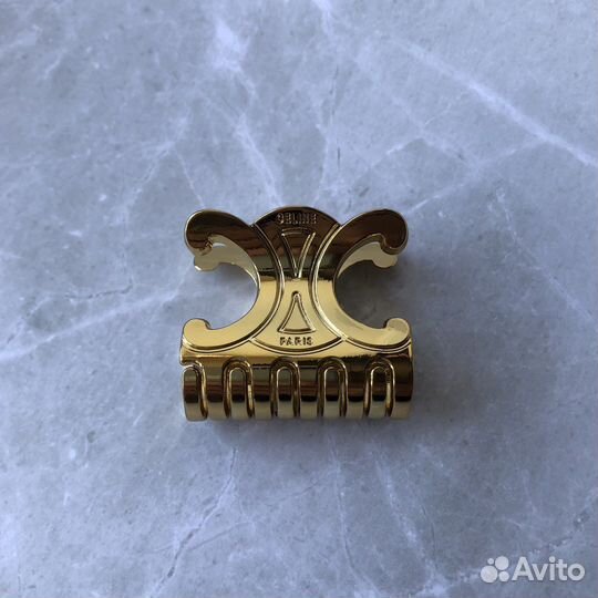 Крабик Celine металический среднего размера