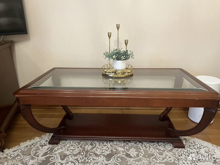 Журнальный столик бу из массива прямоугольный