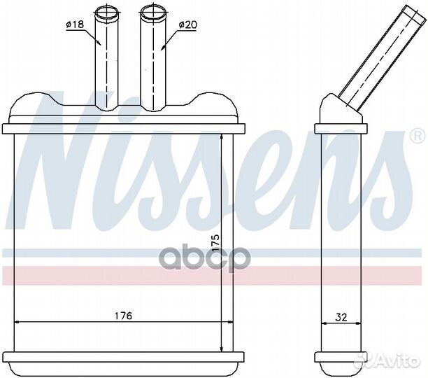 Радиатор отопителя daewoo: kondor (klav) 2.0i 1
