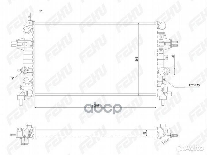 Радиатор охлаждения Opel Astra H (04) 1.6i/1.8