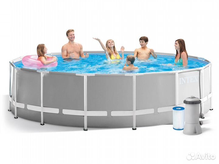 Каркасный бассейн Intex 457x122см+4 аксесс. 26726