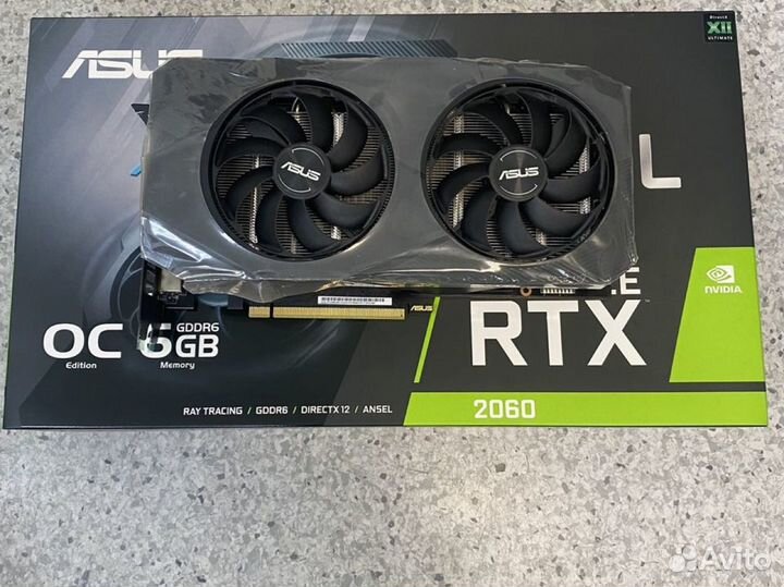 Видеокарта Asus RTX2060 dual OC