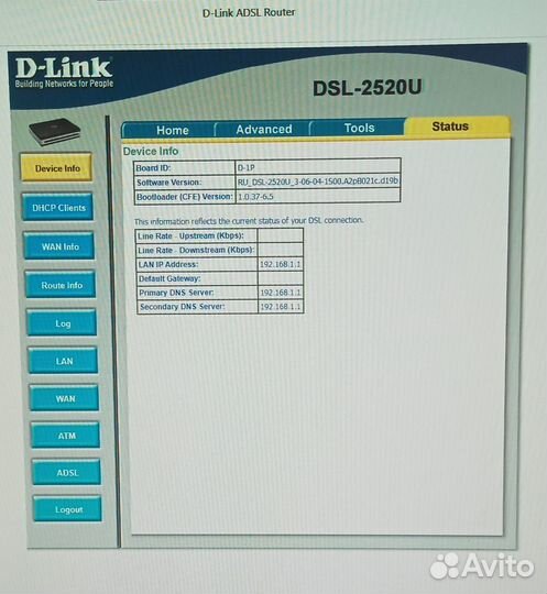 Модем adsl D-Link