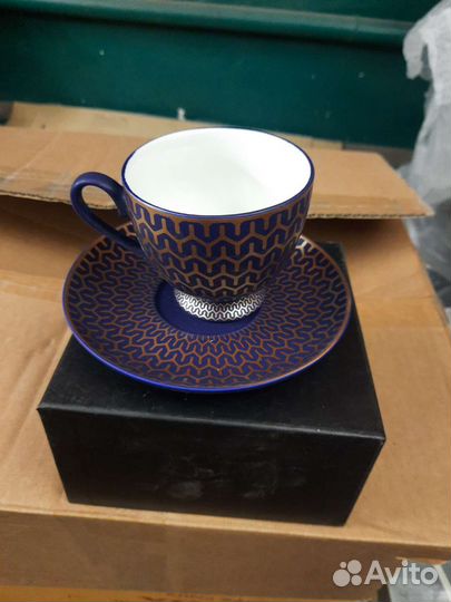 Чашка с блюдцем новая