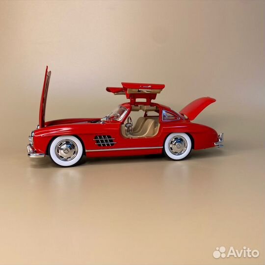 Mercedes 300 SL Металлическая Машинка с Выхлопом