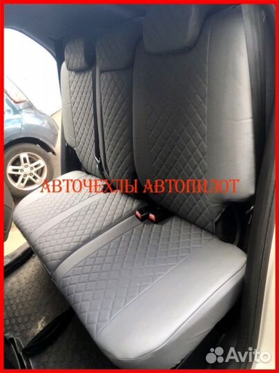 Чехлы Автопилот SsangYong Actyon из экокожи серые