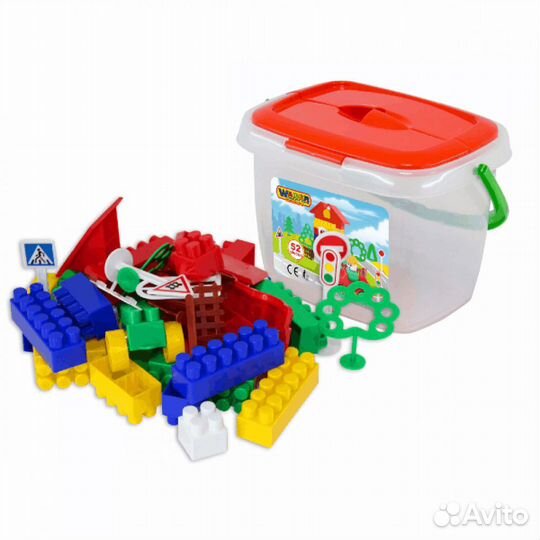 Конструктор Строитель 52 детали Полесье 41234