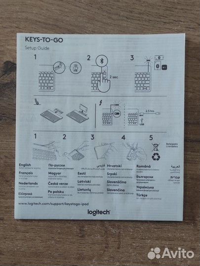 Клавиатура logitech keys-to-go
