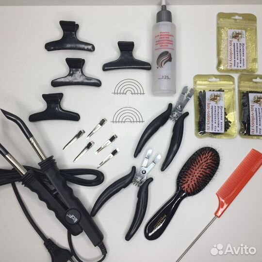 Набор мастера по наращиванию волос и кератин