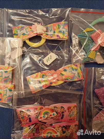 Бант резинка для волос ручная работа