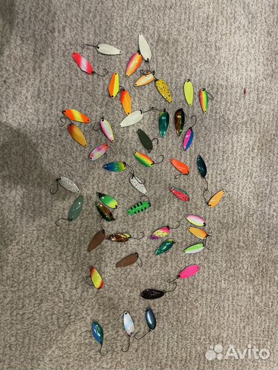 Комплект 45шт форелевых блесен Forest,Dohna,Smith