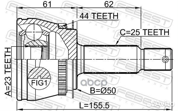 1210-lana44 ШРУС наружный к-кт Hyundai Elantra