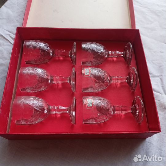 Хрусталь Kristal Zajecar графин,рюмки, фужеры