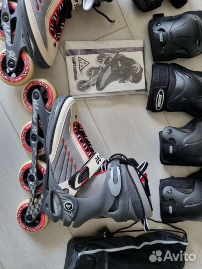 Роликовые коньки k2 moto 90 мужские + аксы