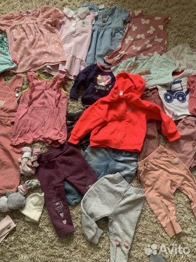 Пакет вещей на девочку 68-74-80