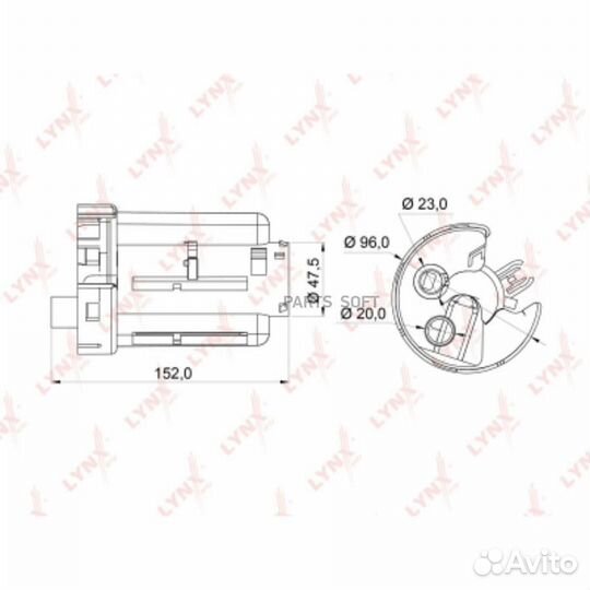 Lynxauto LF973M Фильтр топливный