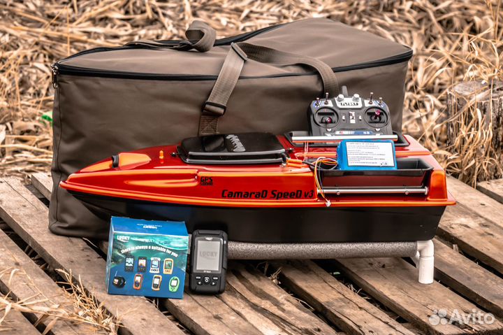 Кораблик для рыбалки:автопилот,эхолот718,25А,сумки