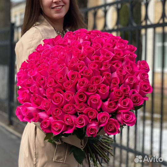 Букеты из 101 розы 51 розы