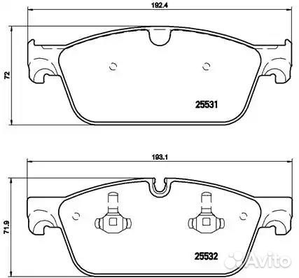 Колодки тормозные mercedes GL X166/ML W166 передни