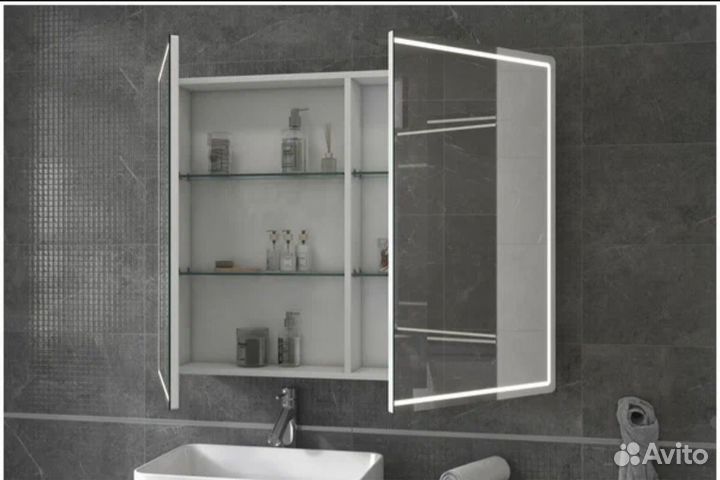 Шкаф с зеркалом в ванную Vigo Geometry 1000 новое