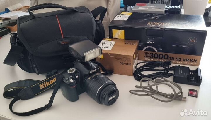 Фотоаппарат Nikon D3000 DX 18-55 VR+SB400 KIT