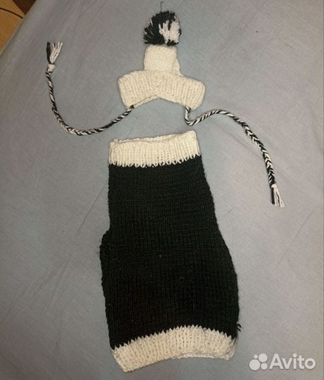 Зимний костюм на кота, кофта+ шапка