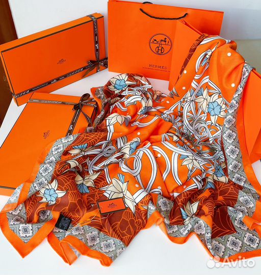Кашемировая шаль Hermes