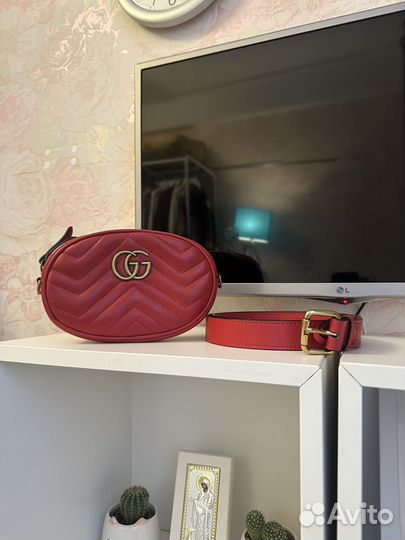 Сумка gucci напоясная