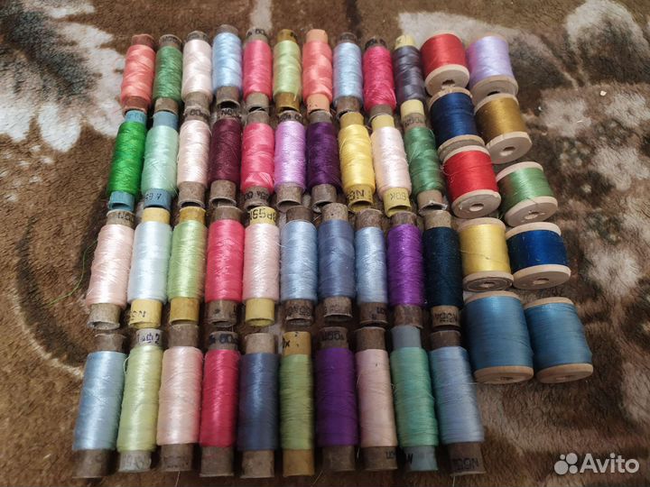 Нитки швейные, шелк, СССР