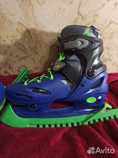 Коньки для мальчика р. 34-37, + сумка с человеком