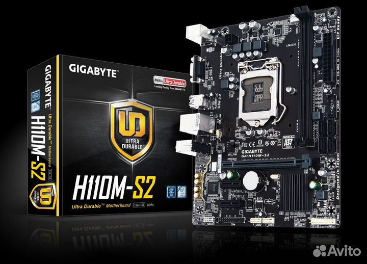 Материнская плата gigabyte ga-h110m- s2h