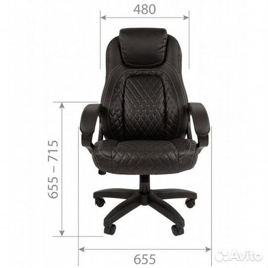 Кресло руководителя сн-432 кожзам коричневый