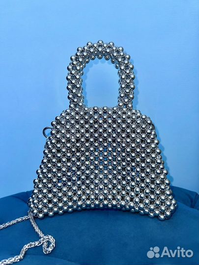 Сумка женская через плечо из крупных бусин