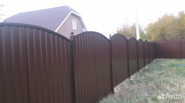 Забор из профнастила замер бесплатно быстро