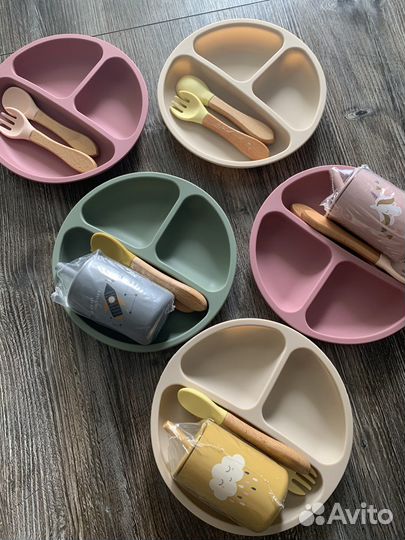 Детские силиконовые столовые приборы