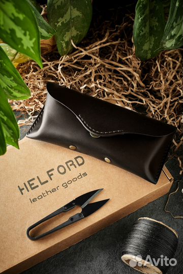 Футляр для очков кожа ручная работа