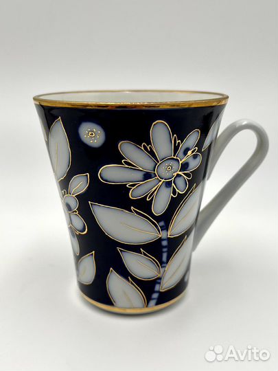 Шикарная чайная пара Ромашки лфз Кобальт