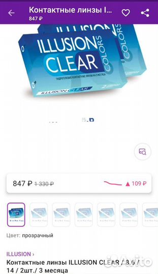 Линзы контактные