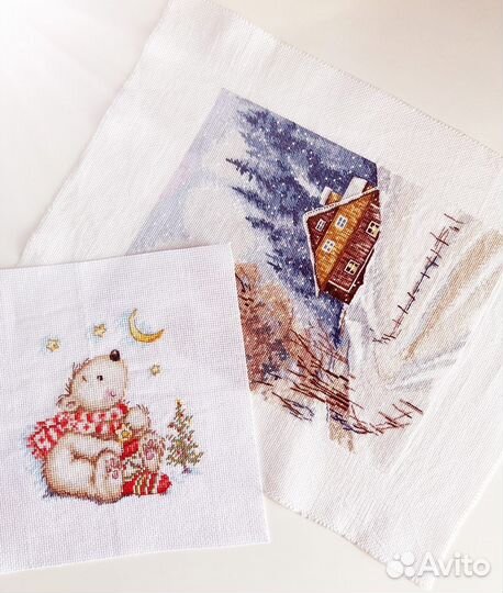 Новогодний подарок- картина крестиком