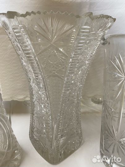 Вазы и кувшин хрусталь СССР