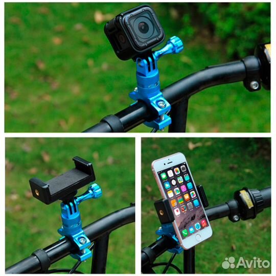 Крепление На Руль Поворотное Для GoPro Алюминиевое