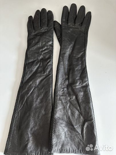 Перчатки длинные кожанные